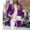 Abrigo de lana para mujer, otoño e invierno 2023, nuevo, Amazon ebay, estación independiente japonesa y coreana, abrigo multicolor, cárdigan de un solo pecho.