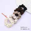 Nuevo Anillo de Cabello de Cerda de Cerdo Satinado de Alta Calidad, Juego de Cuerda para el Cabello Estilo Coreano, Flor con Cabeza Plisada, Banda Elástica para el Cabello, Banda para el Cabello, Accesorios para el Cabello, Cuerda para el Cabello