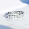 Venta caliente de eBay anillo clásico Ma Zhengfang Princess de diamantes completos anillo de compromiso de diamantes de simulación europeo y americano femenino