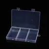 Caixa Organizadora de Acessórios de Hardware Caixa de Plástico PP Transparente Caixa de Embalagem Retangular com Tampa Organizador de Peças Caixa Vazia de 3 Compartimentos