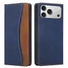 Adequado para Capa de Celular de Couro para iPhone 17 Pro, Capa de Celular Bicolor para 16 Pro, Capa Flip com Porta-Cartões para 15
