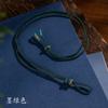 Cordón colgante tejido a mano original para hombre y mujer, con hebilla de seguridad ajustable y sencilla, collar de jade esmeralda y cuerda.