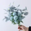 Bolas de hojas de eucalipto de simulación de alta gama ramo de crisantemos estilo ins para decoración del hogar jarrón arreglo floral adornos de flores artificiales