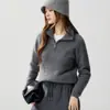 Baicai Rong 2026 Meio Zíper Outono/Inverno Novo Estilo Gola Alta Tricô Solto Camada Base Aquecimento Mesmo Estilo da Loja