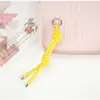 Nuevo Colgante Llavero de Cuerda de Cuero Tejida Hecho a Mano Moda Tendencia Creativo Versátil Accesorio para Bolso Venta al por Mayor