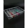 Bandeja de Rejilla Acrílica Transparente Engrosada Bandeja de Almacenamiento Caja de Almacenamiento para Cuentas Sueltas Accesorios para Joyería Caja de Almacenamiento para Cuentas Budistas Caja de Exhibición