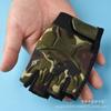 Guantes para Niños para Deportes al Aire Libre, Medio Dedo, Antideslizantes, Transpirables, Protección Táctica, Ciclismo, Bicicleta de Equilibrio, Diseño de Dibujos Animados, Dedos Separados para Niños Pequeños