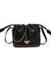 Bolsa Pequeña Popular Transfronteriza para Mujer 2024 Nuevo Invierno Vintage Plegada Tipo Cubo Bolso de Hombro Cruzado Versátil