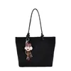 Bolsa feminina casual de camurça texturizada, moderna e estilosa, bolsa tote simples, estilo retrô, adequada para o trabalho, bolsa de ombro
