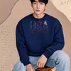Sudadera de cuello redondo transfronteriza con estampado de EE. UU. Amazon Wish Venta al por mayor Producto de Temu Borgoña
