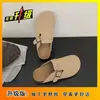Pantuflas Birkenstock de punta abierta para mujer para uso en exteriores, nuevos zapatos slip-on vintage de verano 2026, medias pantuflas extremadamente cómodas