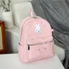 Mochila de Conejo Bordada con Estrellas para Mujer Estudiante Bolsa Escolar Linda de Dibujos Animados Mochila Casual de Gran Capacidad Mochila Impermeable