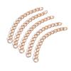 En stock, venta al por mayor, cadena de extensión lateral de oro de 18 quilates, collar, pulsera, accesorios, cadena de cola ajustable de acero inoxidable 304, accesorios