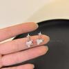 Primavera dulce ~ Amor estrella circón plata aguja oreja pin diseño de nicho femenino pendientes moda pendientes de alta calidad moda