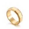 Anillo de Dedo Redondo Distintivo Oscuro de Borde Redondeado Moda Retro Europea y Americana Corte Cuadrado Acero Titanio Anillo Hecho a Mano para Hombre