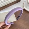 Estilo coreano Tecido Cor de Cetim Cabelo Hoop Mulheres Alta Cranial Top Wash Cabelo Hoop Avançado Pressão Sensível Cabelo Pacote Headwear Grampos de Cabelo
