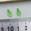 Hoja de Arce Plateada Perforada Simulada Hoja Verde Hoja de Uva Colgante de Acrílico Transparente Pendientes DIY Hechos a Mano Accesorios de Joyería