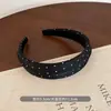 Diadema de estilo coreano con lunares y ala ancha para uso diario para mujer, elegante y chic, diadema de corona alta, accesorio para el cabello versátil
