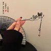 Horquilla de Imitación de Sándalo Antigua Nueva China de Gama Alta Horquilla para Cheongsam Falda de Cara de Caballo Horquilla de Madera Hanfu Cabello Horquilla para el Cabello