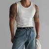 Verão novo colete de fio de seda gelada homens musculosos justo alta elasticidade camiseta sem mangas colete comércio exterior transfronteiriço atacado