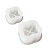 Amapola DIY Caja de Almacenamiento de Trébol de Cuatro Hojas Adorno Yeso Taza para Velas Maceta Maceta para Suculentas Molde de Silicona