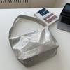 Bolso bandolera de PU estilo coreano para mujer, bolso bandolera sencillo de color sólido, bolso informal tipo dumpling, bolso de mano elegante de gran capacidad, bolso de moda para mujer