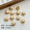 Nuevo estilo chino agujero grande madera maciza cuentas redondas cuentas sueltas nada tarjeta con cuentas pulsera DIY collar accesorios de joyería material