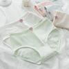 Ropa Interior Antibacteriana 7A para Mujer, Algodón Puro, Antibacteriana, Cintura Media, Sin Costuras, Niñas Estudiantes, Entrepierna de Algodón, Calzoncillos Talla Grande, Transpirable y Cómoda
