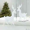Nuevos Adornos de Reno Navideño Adornos de Arreglo Ins Ciervo con Aterciopelado Brillante Decoraciones para Árbol de Navidad Accesorios para Fotos