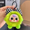 Chaveiro de Laço de Pelo de Coelho Sintético Pingente de Pelúcia Boneca Desenho Animado Brinquedo Bolsa Fofa Lembrança de Viagem