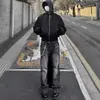Jeans Masculino Retrô Lavado Preto American Street High Street Corte Clean Reto Slim Micro Flare Calças Longas Valorizadoras
