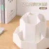 Porta lápices creativo de nueve compartimentos recién actualizado, gran capacidad, contenedor de lápices giratorio, caja de almacenamiento para escritorio de oficina, porta lápices, lujo ligero y de alta gama