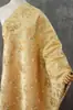 Brocado de Mariposa Dorada Tejido jacquard decorativo estilo chino imitación de brocado Song con hilo de oro, elegante chaleco cheongsam, tejido teñido en hilo para traje Tang