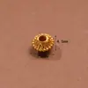 Accesorios Antiguos Vietnamitas de Oro de Arena Alta Retención de Color Cuentas Espaciadoras Colgante de Zirconio Incrustado de Durazno Cadena de Extensión para Pulsera y Collar Joyería DIY