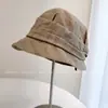 Chapéu balde estilo japonês wabi-sabi para o dia a dia com aba frontal grande e traseira pequena, chapéu de tecido para proteção solar de verão feminino, chapéu de sol plissado artístico