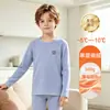 Conjunto Térmico de Lã Quente para Crianças Roupa Íntima Classe A Adolescente Roupas de Outono Conjunto de Calças de Outono Roupas para Casa de Meninos Pijama Macio Justo