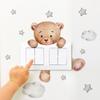 Pegatinas de pared de un metro, pegatinas de pared de oso, estrellas y nubes, pegatinas para interruptores, pegatinas de pared para decoración de habitaciones, pegatinas de pared autoadhesivas.