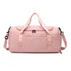 Bolsa deportiva de fitness portátil con rombos para hombre y mujer, bolsa de almacenamiento de viaje ligera y moderna, tela de nailon, separación húmeda y seca, bolsa de equipaje