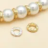 Aleación 18K Galvanizado Oro Real Cuentas Espaciadoras Texturizadas DIY Cuentas Espaciadoras con Patrón Martillado para Pulsera Joyería Accesorios Materiales