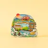 Ímãs de Geladeira de Madeira de Marcos Chineses, Cidades Turísticas, Hong Kong, Macau, Qingdao, Xuzhou, Atacado Ímãs de Geladeira de Xangai