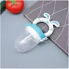 Nuevo anillo de conejo tridimensional de dibujos animados, bolsa para morder de frutas y verduras, música para masticar bebés, fruta y verdura para bebés, suplemento alimenticio musical