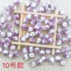 Cuentas de cerámica de porcelana azul y blanca pintadas a mano cuerda roja collar tejido a mano pulsera accesorios DIY cuentas sueltas accesorios de joyería