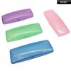 Estuche de plástico oblicuo ligero portátil para gafas ópticas al por mayor transparente colorido para gafas de miopía portátil