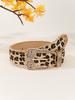 Cinturón estampado leopardo comercio exterior para damas estilo americano retro decorativo estilo ins personalidad cinturón subcultura en stock mayoreo