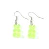 Amazon joyería transfronteriza aretes colgantes de oso de dibujos animados creativos aretes de resina transparente de color caramelo venta al por mayor de aretes