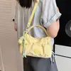 Bolso bandolera ligero plisado transfronterizo estilo bosque alto con cordón bolso de un solo hombro bolso de mano para ir al trabajo bolso exquisito tipo dumpling
