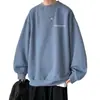 Suéter de cuello redondo para hombre, holgado, otoño e invierno, fino, moderno, talla grande, sudadera con capucha, estilo de Hong Kong, ropa para parejas