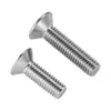 Tornillos de acero inoxidable 304 con cabeza avellanada hexagonal M2-M16 fabricados con precisión, con roscas claras y cabeza plana