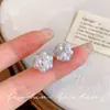 Pendientes Pequeños y Exquisitos, Cielo Estrellado, Diamantes Brillantes, Pendientes de Perla y Flor, Lujo Accesible Diseño de Nicho, Pendientes de Moda y Elegantes