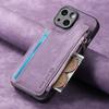 Adecuado para Exportación, Funda para Teléfono iPhone 17 para Múltiples Tarjetas, 17 Negocios Retro Almacenamiento con Cremallera Funda de Cuero para Teléfono Apple 16